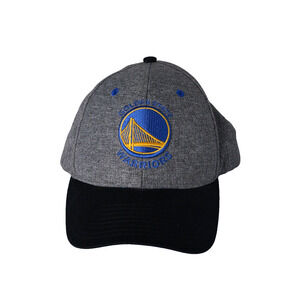 NBA Golden State Warriors Cap Men's One Size Black Gray Adjustable Snapback Hat